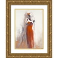 thumbnail image 1 of Parise, Chantal 18x24 Gold Ornate Wood Framed with Double Matting Museum Art Print Titled - Silhouettes Africaines V, 1 of 4