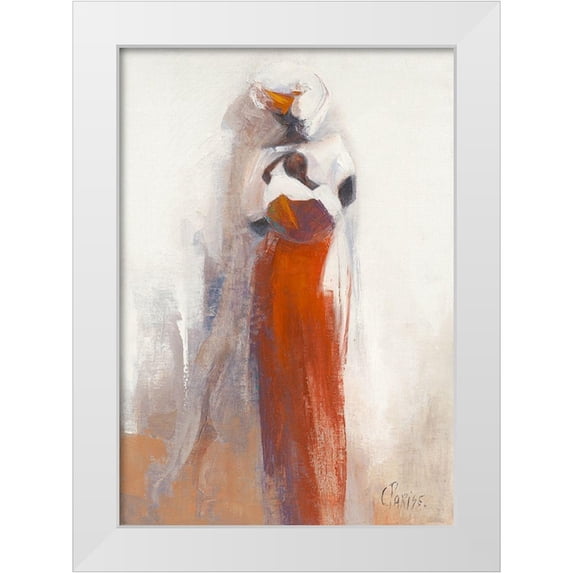 Parise, Chantal 18x24 White Modern Wood Framed Museum Art Print Titled - Silhouettes Africaines V