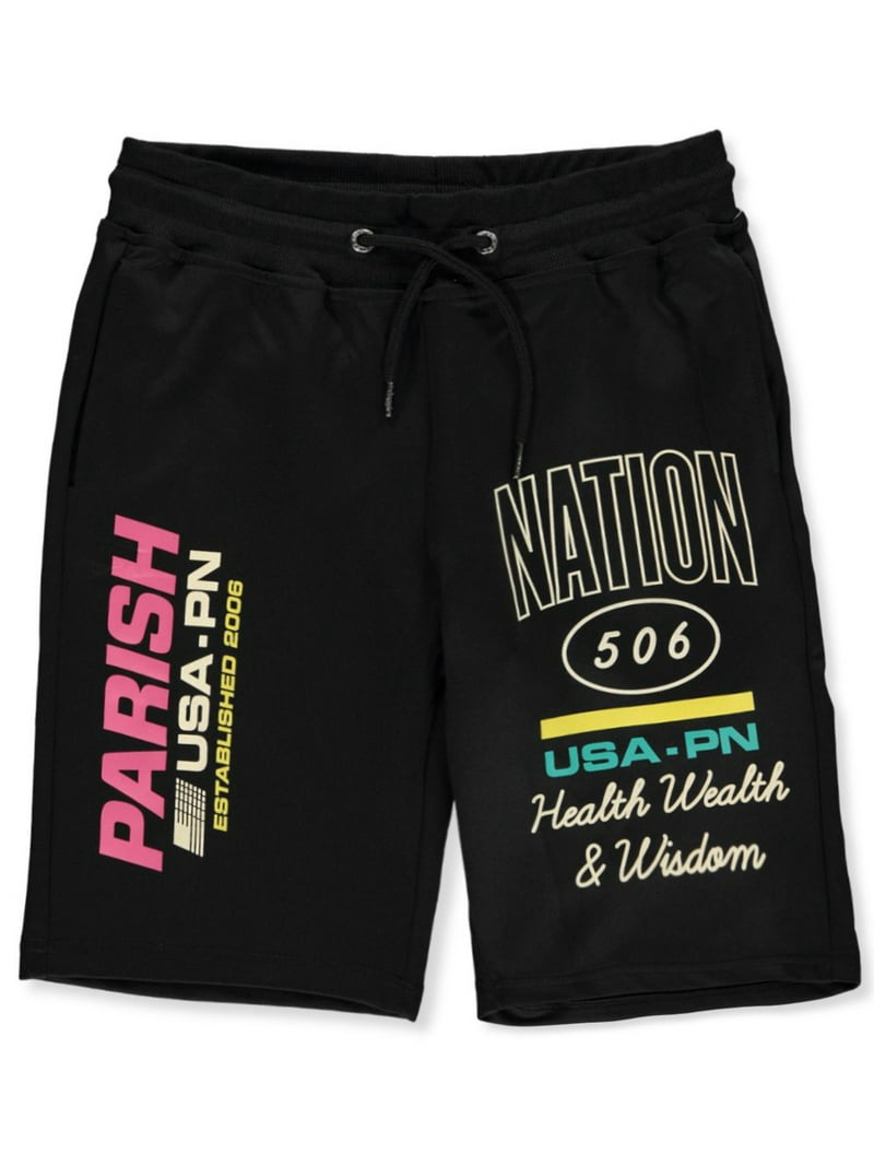 Parish Nation 100% Cotton Fleece Shorts Matt Print - Main Image