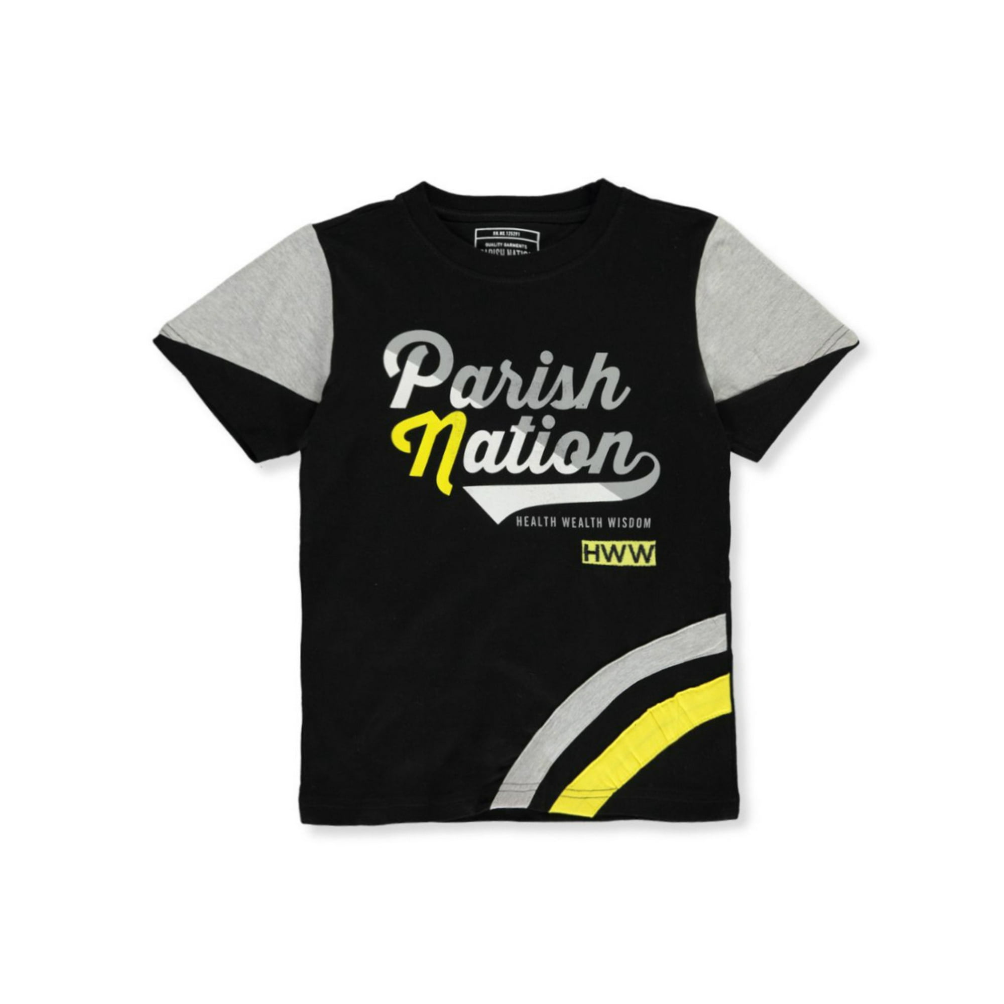 Parish Nation 100% Jersey Cotton Boys Short Sleeve Tee Shirt Sporty Graphic  Print 