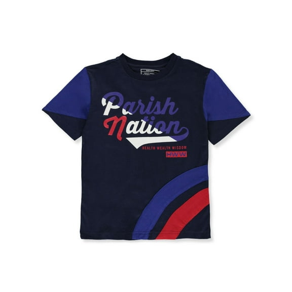 Parish Nation 100% Jersey Cotton Boys Short Sleeve Tee Shirt Sporty Graphic Print