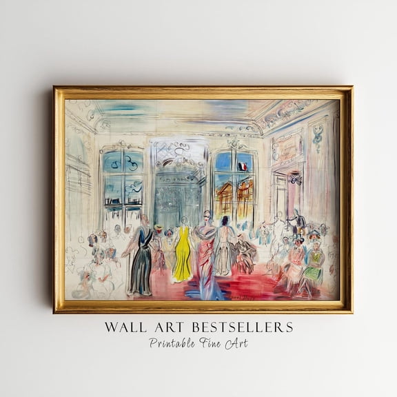 Parisian 1920s Art Deco Print, Unframed Paper Poster 8x10in