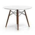 thumbnail image 1 of Parisian 39" Round Dining Table White / Walnut Legs, 1 of 5