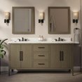 thumbnail image 1 of Parisian 72" Bathroom Vanity with Gray Oak Cabinet and Carrara Marble Top, 1 of 7