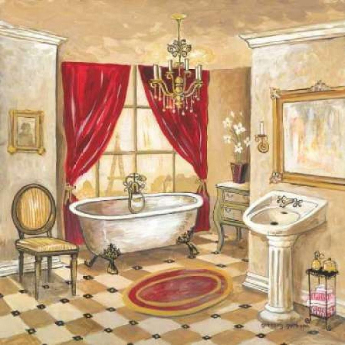 Parisian Bath Canvas Art - Gregory Gorham (24 x 24)