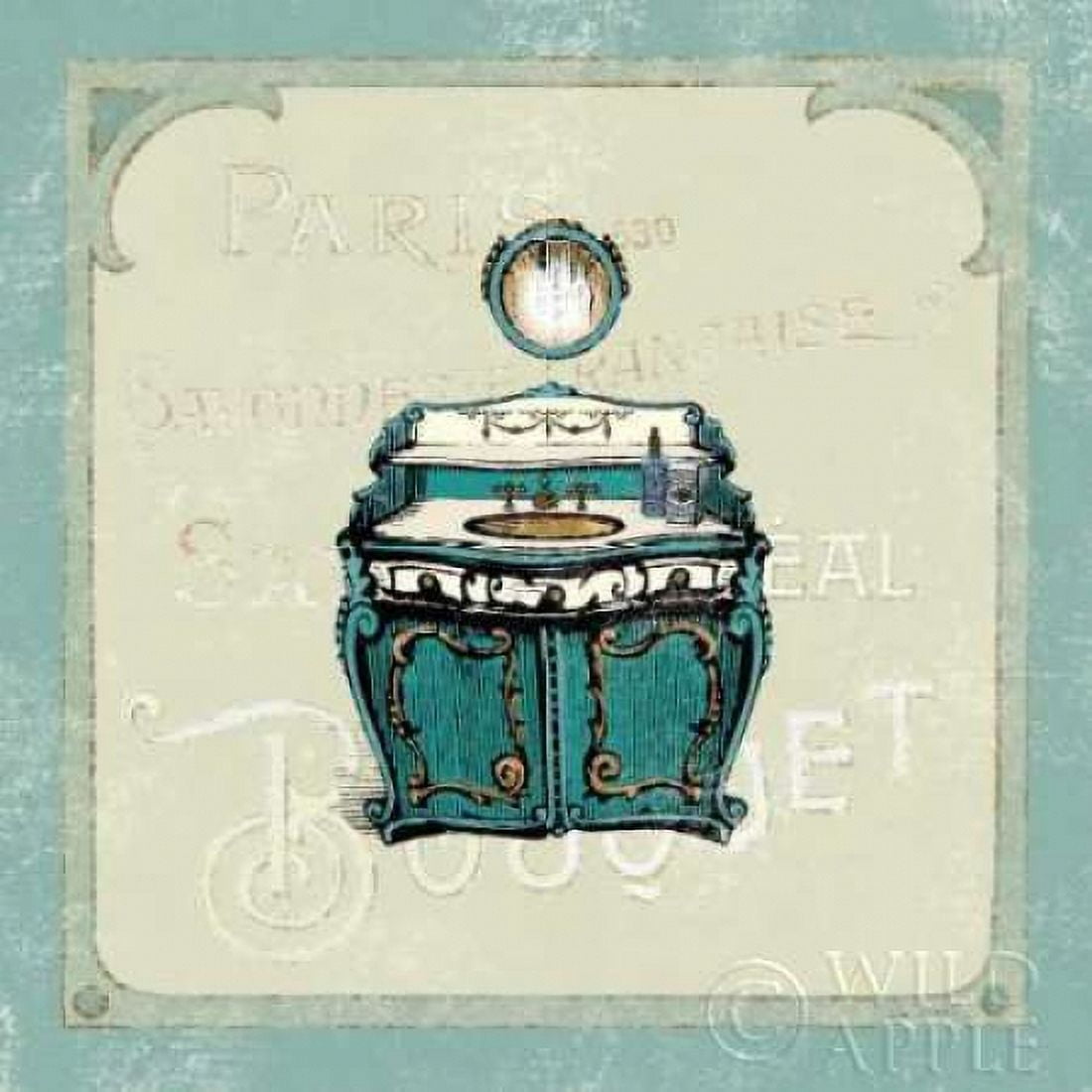 Parisian Bath II Canvas Art - Sue Schlabach (24 x 24)