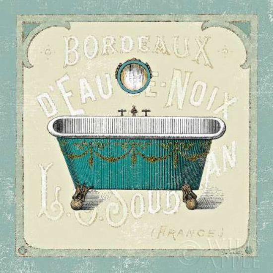 Parisian Bath IV Canvas Art - Sue Schlabach (24 x 24)