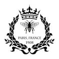 thumbnail image 1 of Paris Bee and Crown Wreath Stencil, 1 of 2