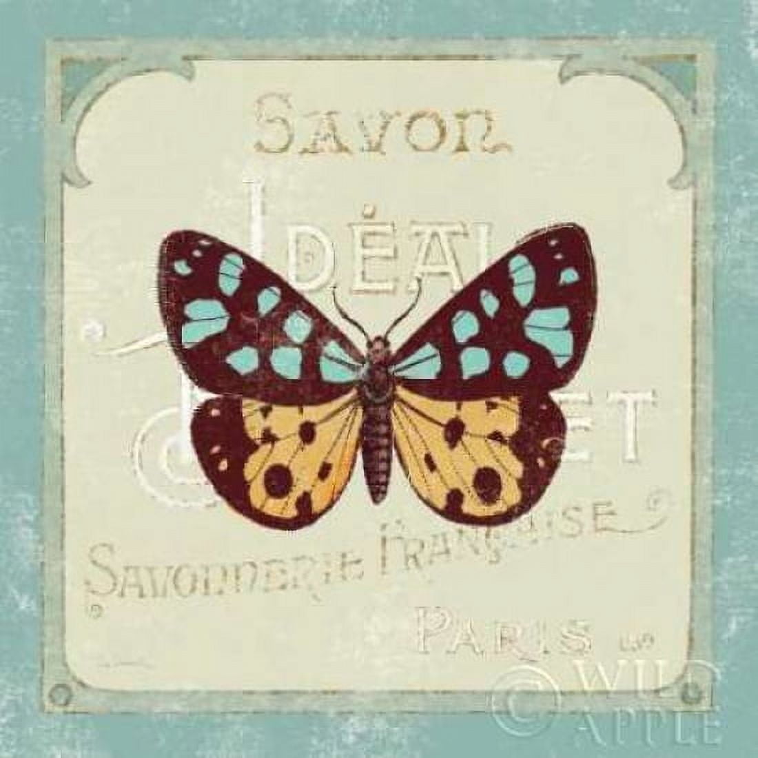 Parisian Butterfly I Canvas Art - Sue Schlabach (24 x 24)
