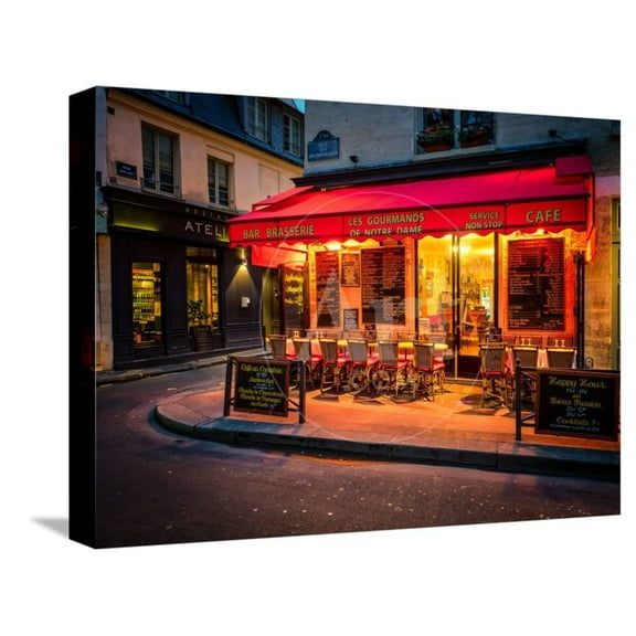 Parisian Cafe, Paris, France, Europe, Scenic Stretched Canvas Wall Art by Jim Nix Sold by ArtCom