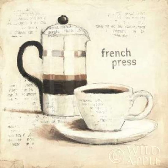 Parisian Coffee III Canvas Art - Emily Adams (24 x 24)