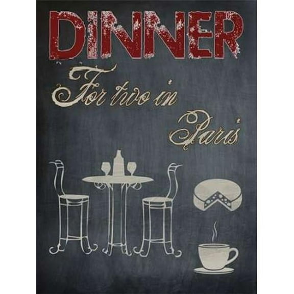 Parisian Dinner Poster Print by Sheldon Lewis