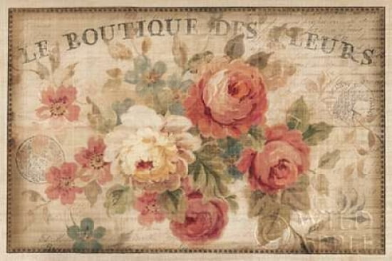 Parisian Flowers III Canvas Art - Danhui Nai (12 x 18)