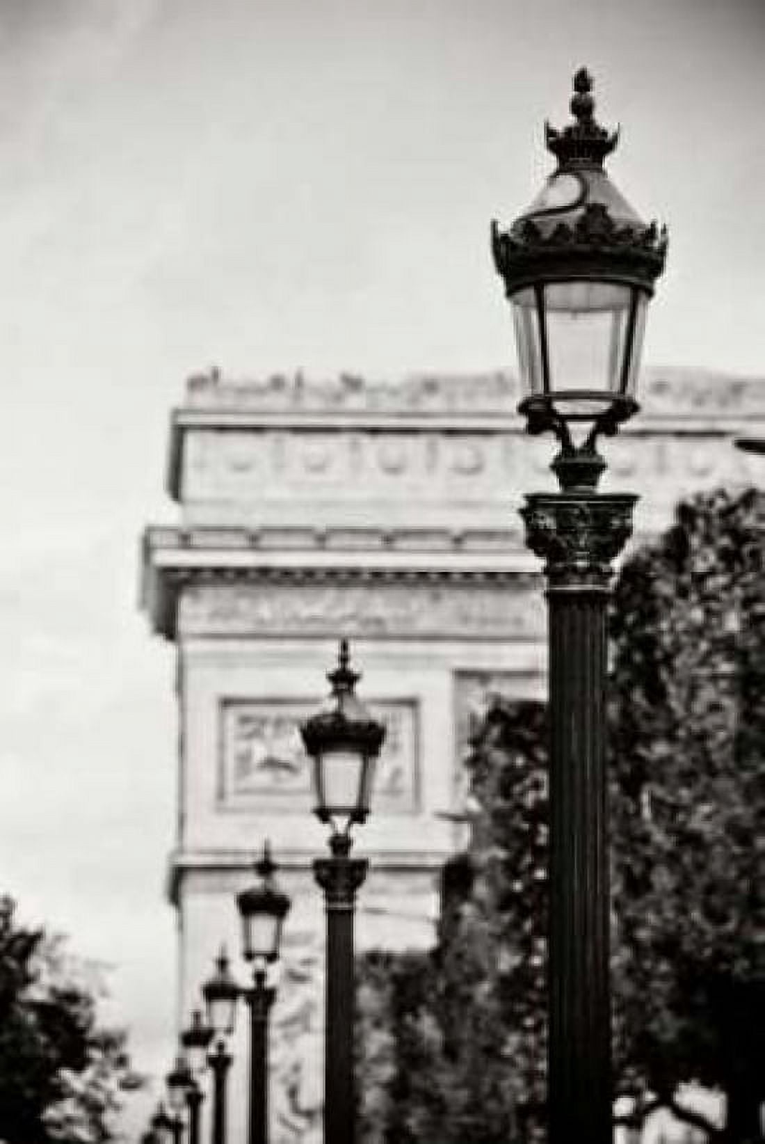 Parisian Lightposts BW I Canvas Art - Erin Berzel (24 x 36)
