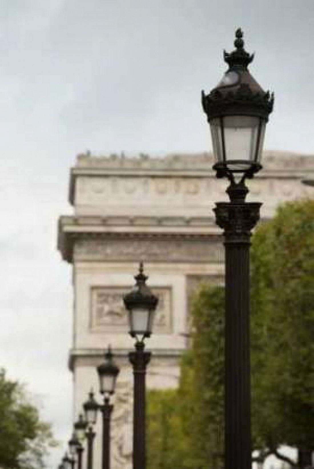 Parisian Lightposts I Canvas Art - Erin Berzel (24 x 36)