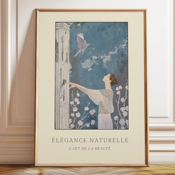 Parisian Nature Beauty Art Print - Romantic Feminine Wall Art - L'Art De La Beaute Series Poster Wall Art