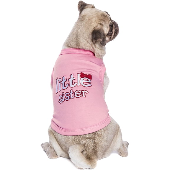 Parisian Pet Cat Dogs Clothes Tee Shirts Little Sister Dog T-Shirt