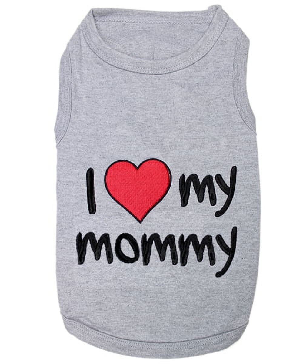 Parisian Pet Dog Clothes I LOVE MOMMY T-Shirt