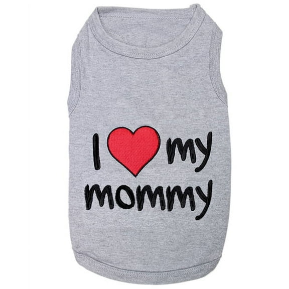 Parisian Pet Dog Clothes I LOVE MOMMY T-Shirt