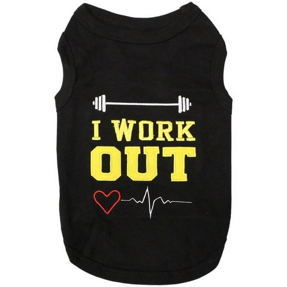 Parisian Pet Dog Clothes I WORK OUT T-Shirt