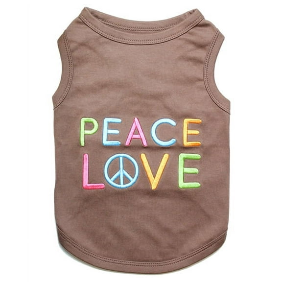 Parisian Pet Dog Clothes PEACE LOVE T-Shirt