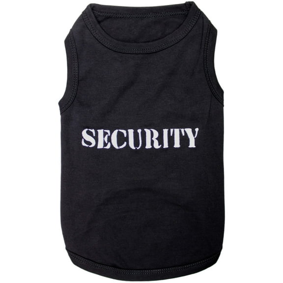 Parisian Pet 'Security®' Embroidered Dog Shirt – Comfortable Pet Apparel for Dogs & Cats, Black