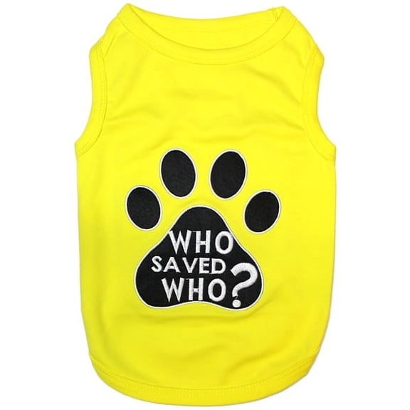 Parisian Pet Dog Clothes WHO SAVED WHO? T-Shirt