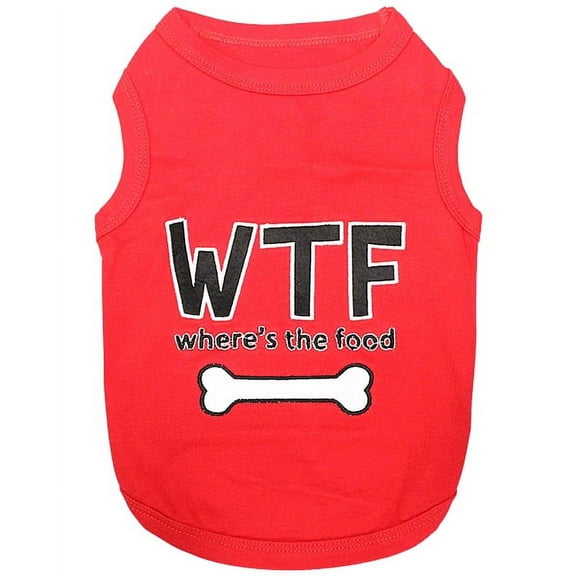 Parisian Pet Dog Clothes WTF WHERE'S THE FOOD T-Shirt