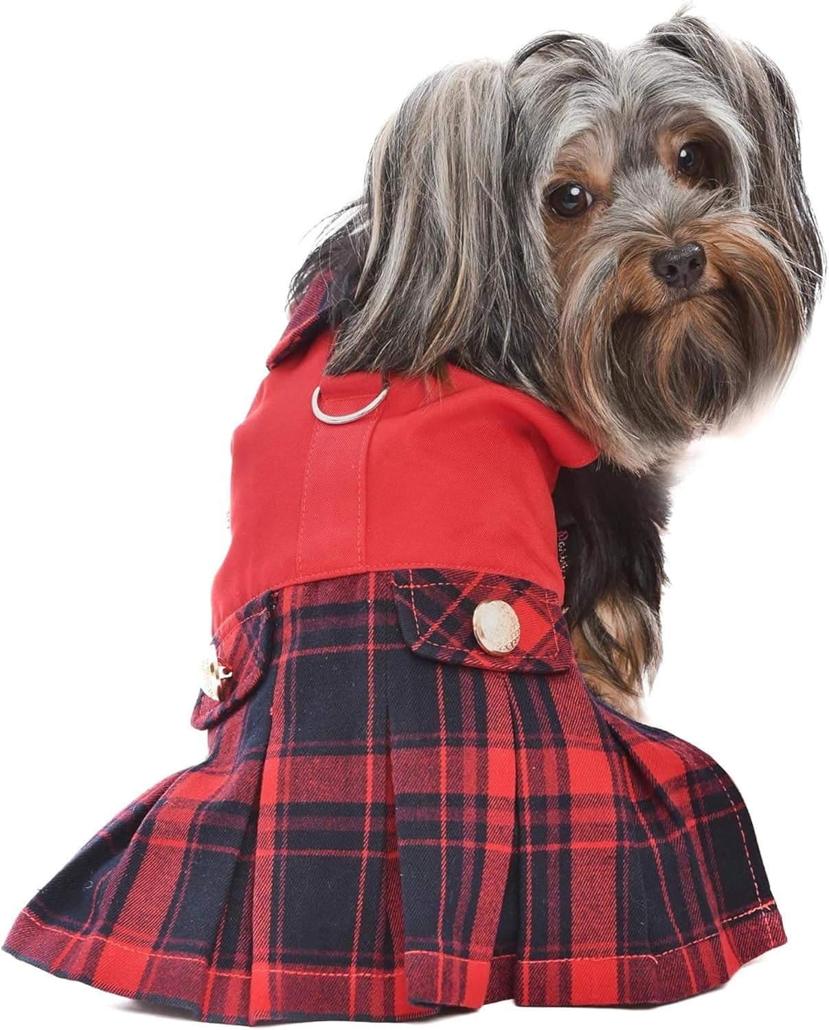 Parisian Pet Dog Dress - Scottish Red Dog Christmas Outfit - Stylish Dog Wedding Clothes - lightweight Party Puppy Dress - Dog Dresses for Large Dogs Girl - All Sizes Available - XL
