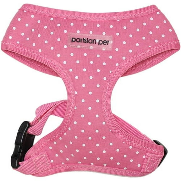 Parisian Pet Mesh Harness Pink Dot