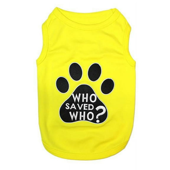 Parisian Pet P-052XS Who Saved Who Dog Tank, Yellow - Extra Small