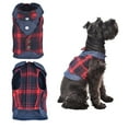 thumbnail image 1 of Parisian Pet Plaid Dog Shirt- Scottish Red/Blue Tuxedo Dog Clothes - Stylish Dog Wedding Outfit - Lightweight Party Puppy Dress - Christmas Dog Shirts for Large Dogs - All Sizes Available - L, 1 of 1