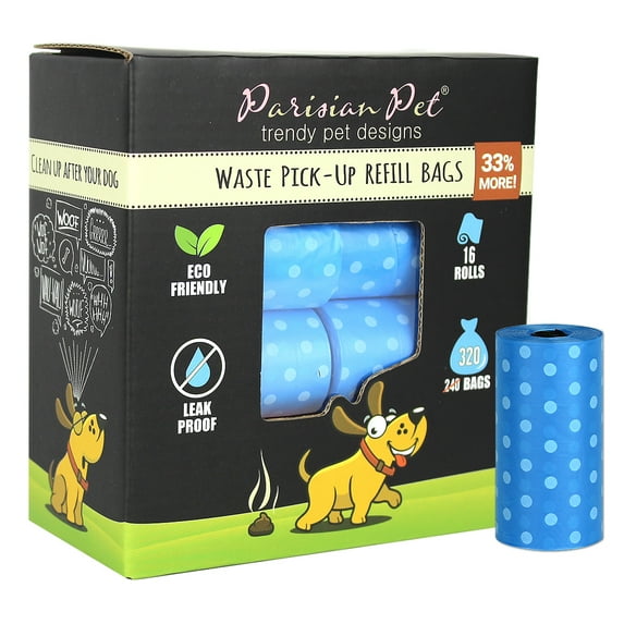 Parisian Pet Poop Bags Dog Waste Bags, Refill Rolls