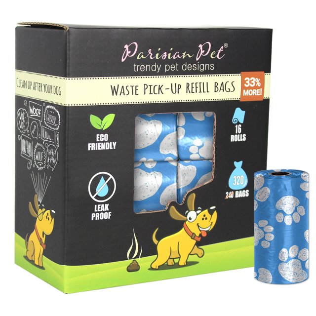 Parisian Pet Poop Bags Dog Waste Bags, Refill Rolls