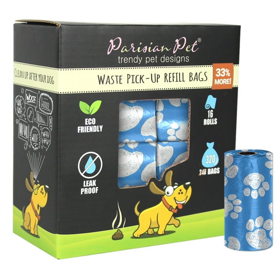 Parisian Pet Poop Bags Dog Waste Bags, Refill Rolls
