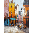 thumbnail image 1 of Parisian Street Cafe Canvas Print Wall Art for Living Room Dining Room Bedroom Kitchen Office Bar Hotel Decor, 1 of 8