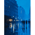thumbnail image 1 of Parisian Streetscape Oil Painting Canvas Print Wall Art for Living Room Office Hotel Cafe, 1 of 8