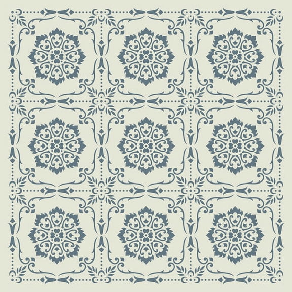 Parisian Tiles All Over Wall Stencil - 3715 by Designer Stencils