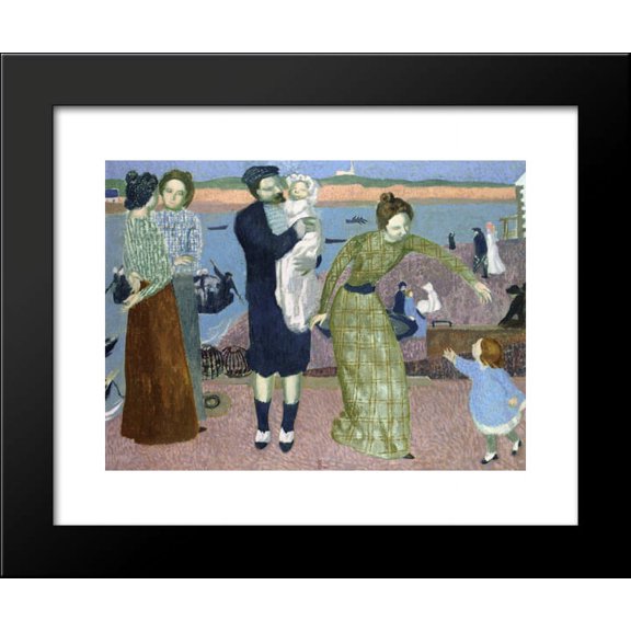 Parisians at the Seaside, Evening 20x24 Framed Art Print by Maurice Denis