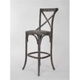 thumbnail image 1 of Parisienne Cafe Bar Stool, Limed Charcoal Rattan - 20 x 46 x 16 in., 1 of 1