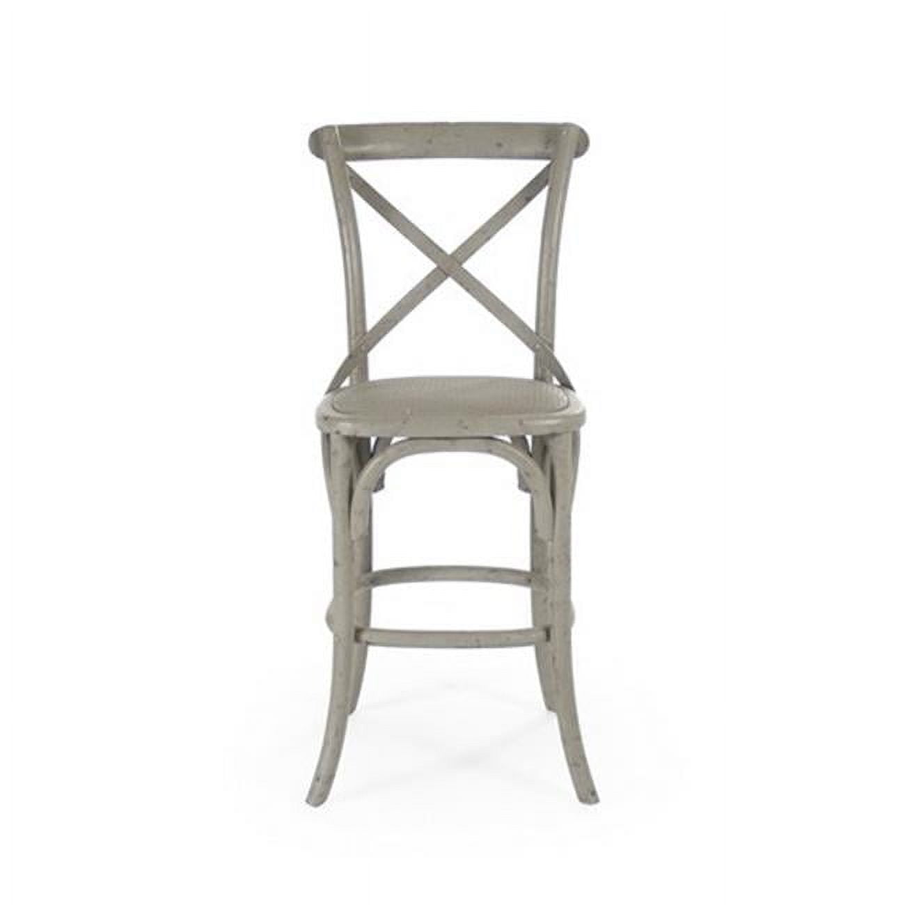 Elegant Parisienne 26'' Counter Stool in Faux Olive Green Birch