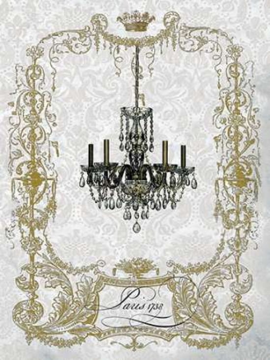 Parisienne Chandelier Canvas Art - Wendy Paula Patterson (18 x 24)