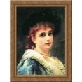 thumbnail image 1 of Parisienne in pearl necklace 20x24 Gold Ornate Wood Framed Canvas Art by Makovsky, Konstantin, 1 of 2