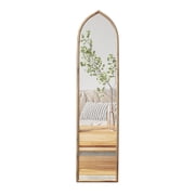 Parisloft 12.25" x 50" Gold Vintage Full Length Metal Wall Mirror