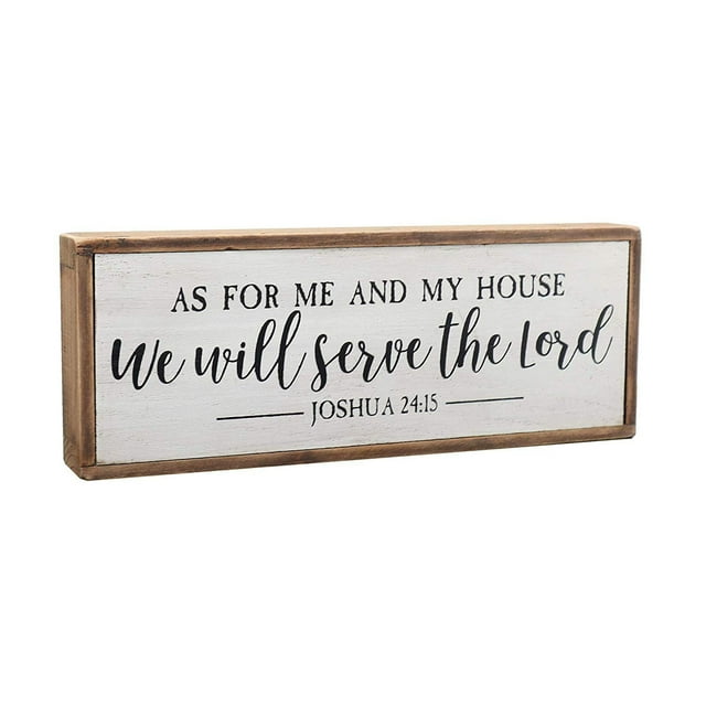 Parisloft As for Me and My House We Will Serve The Lord Rustic Wood