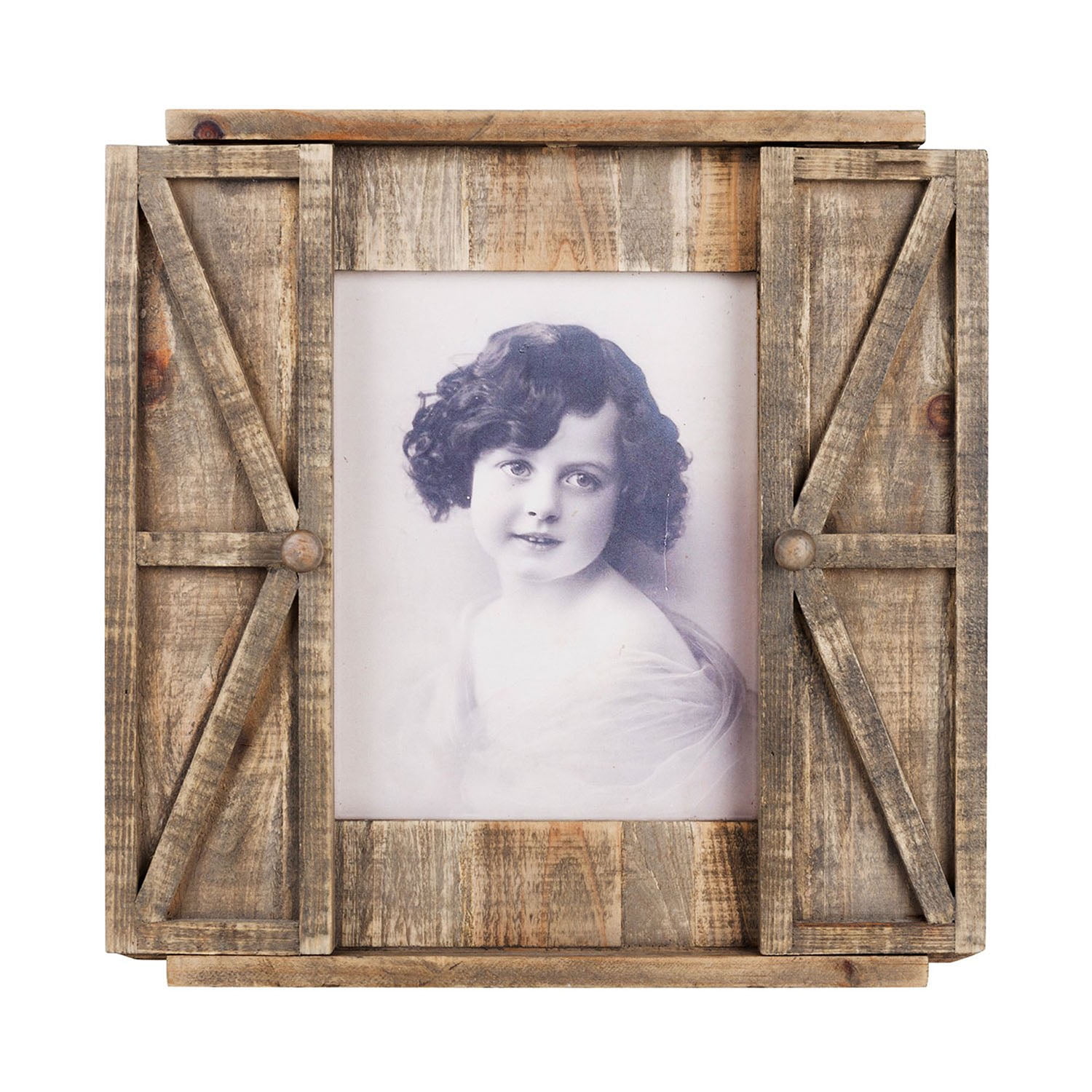 Rustic Brown Wood Barn Door 8x10 Wall Frame