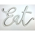 thumbnail image 1 of Parisloft Cut-out Eat Wood Wall Sign for Kitchen or Dining Room, Whitewashed, 24x14.5 inches, 1 of 5