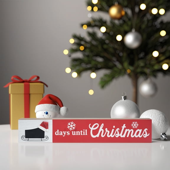 Parisloft Days until Christmas Wall Sign with Chalkboard Sleigh