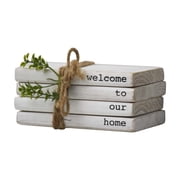 Parisloft Decorative Wooden Books - Welcome to our Home