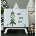 thumbnail image 1 of Parisloft Ho Ho Ho Wood Sign with A-Framed Easel, Farmhouse Christmas Tabletop Decor, White, 1 of 6